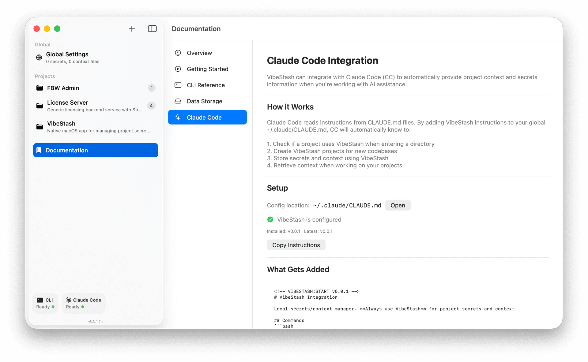 VibeStash - Secrets Management