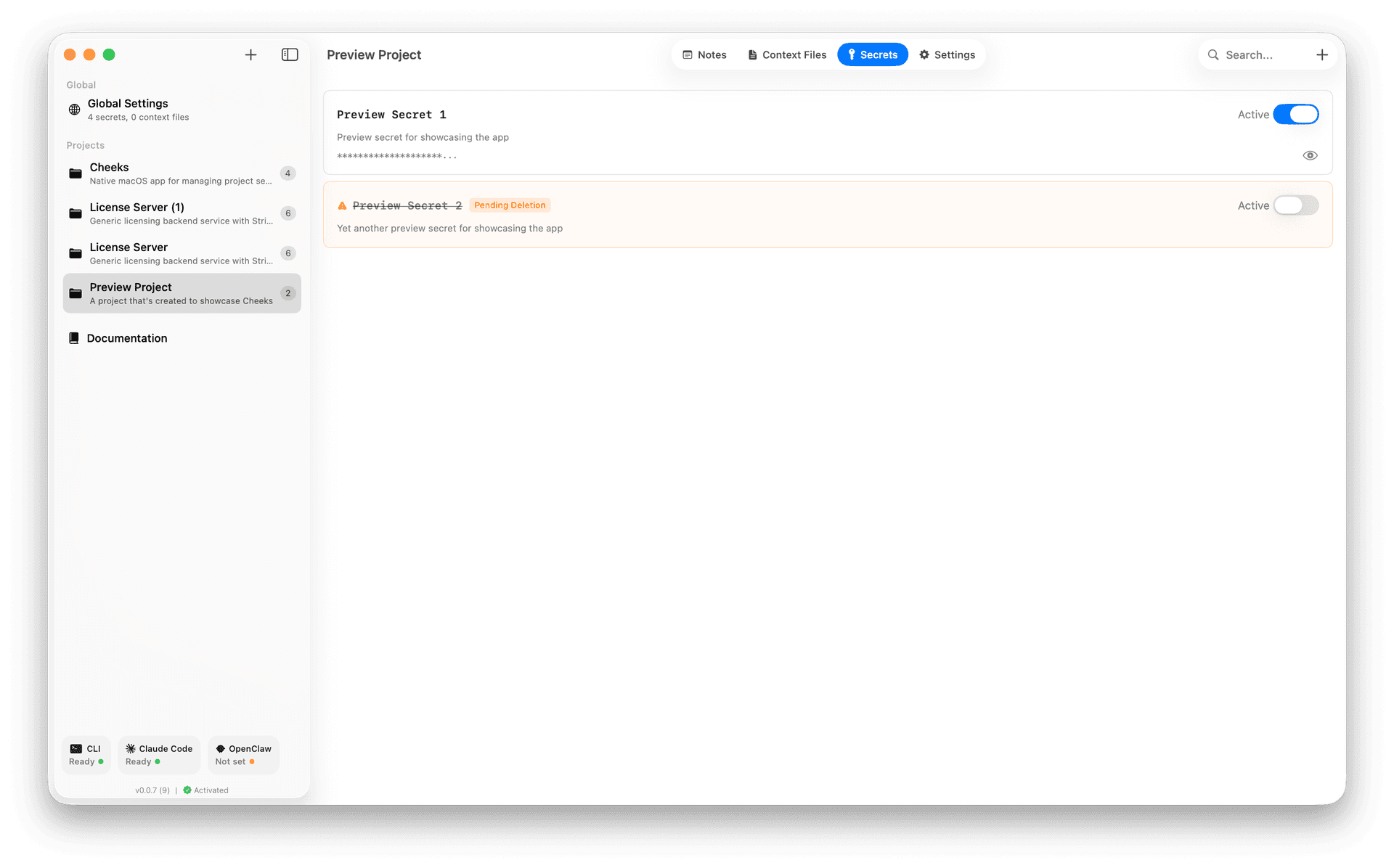 Cheeks - Secrets Management